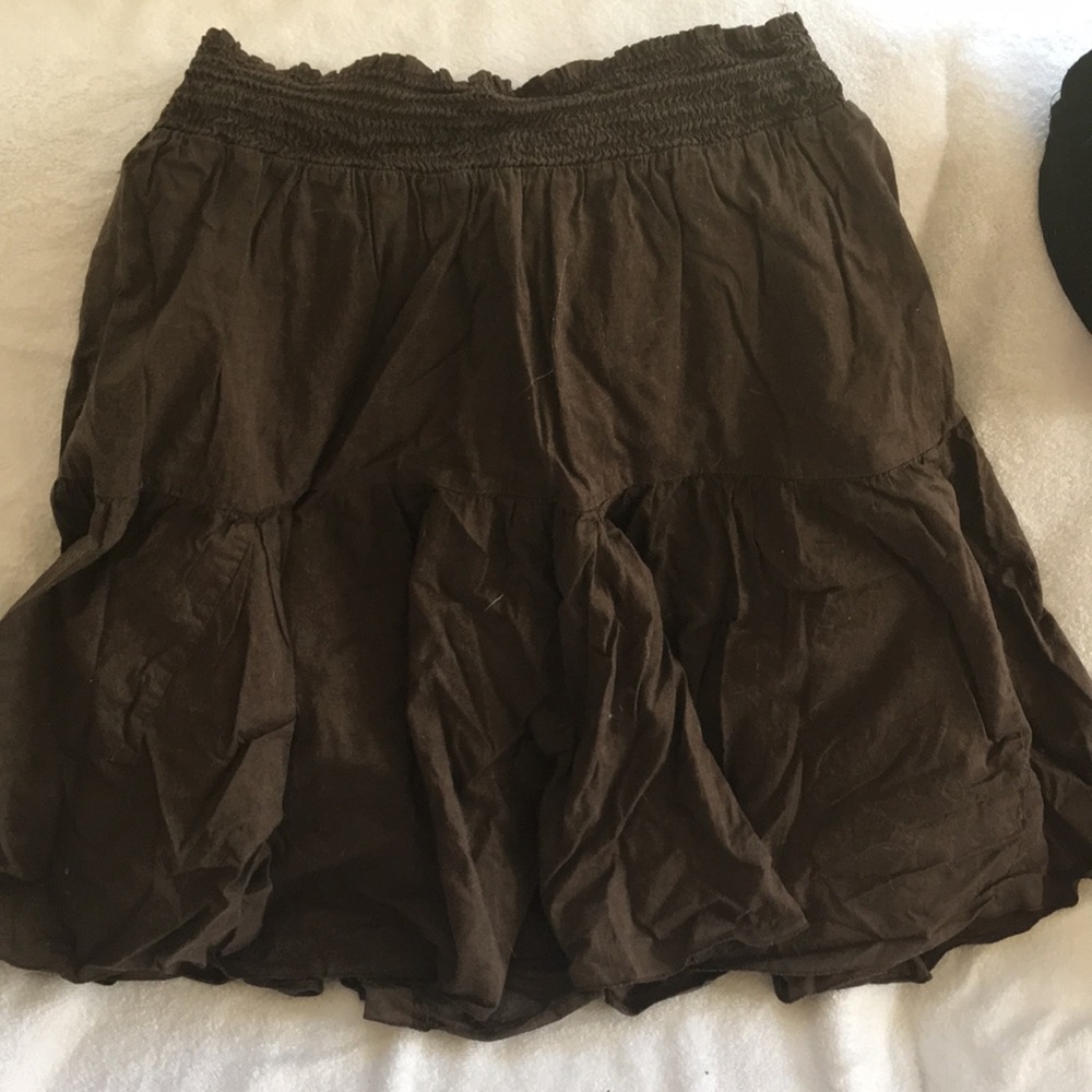 Old Navy brown tiered skirt